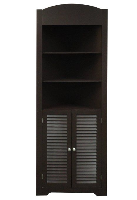 RiverRidge Home Ellsworth Corner Etagere, Tall, Espresso