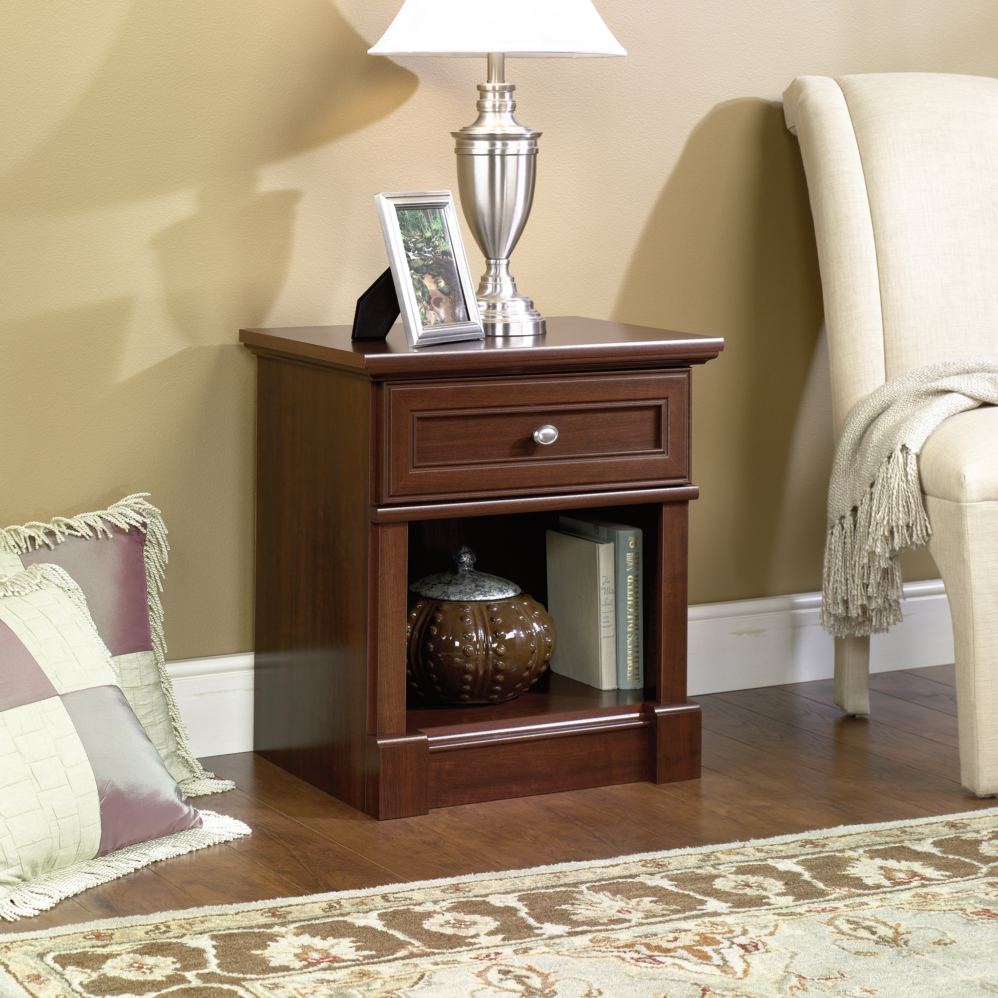 Sauder Palladia Night Stand, Select Cherry Finish