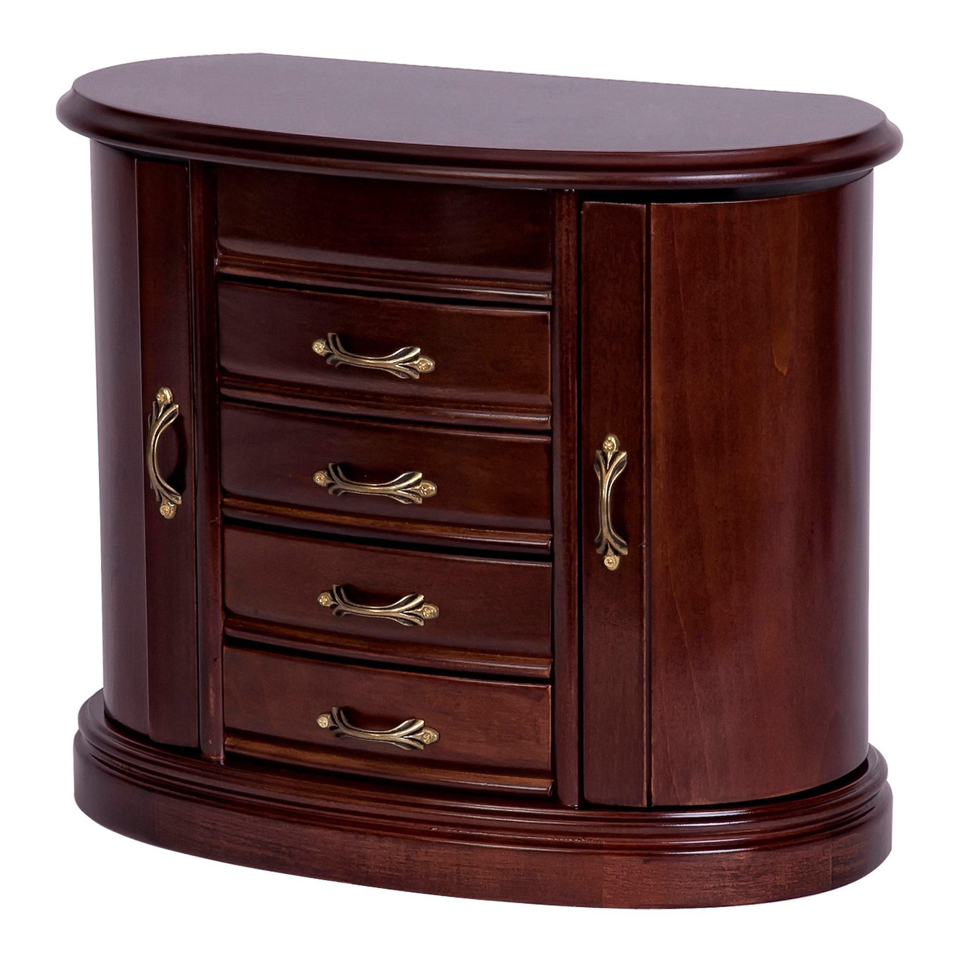 Heloise Wooden Jewelry Box (Walnut) (10.875"H x 13"W x 6.375"D)