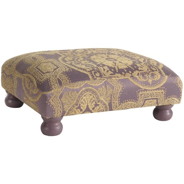 Upholstered Footstool iv 16 inchx12 inchx6.5 inch