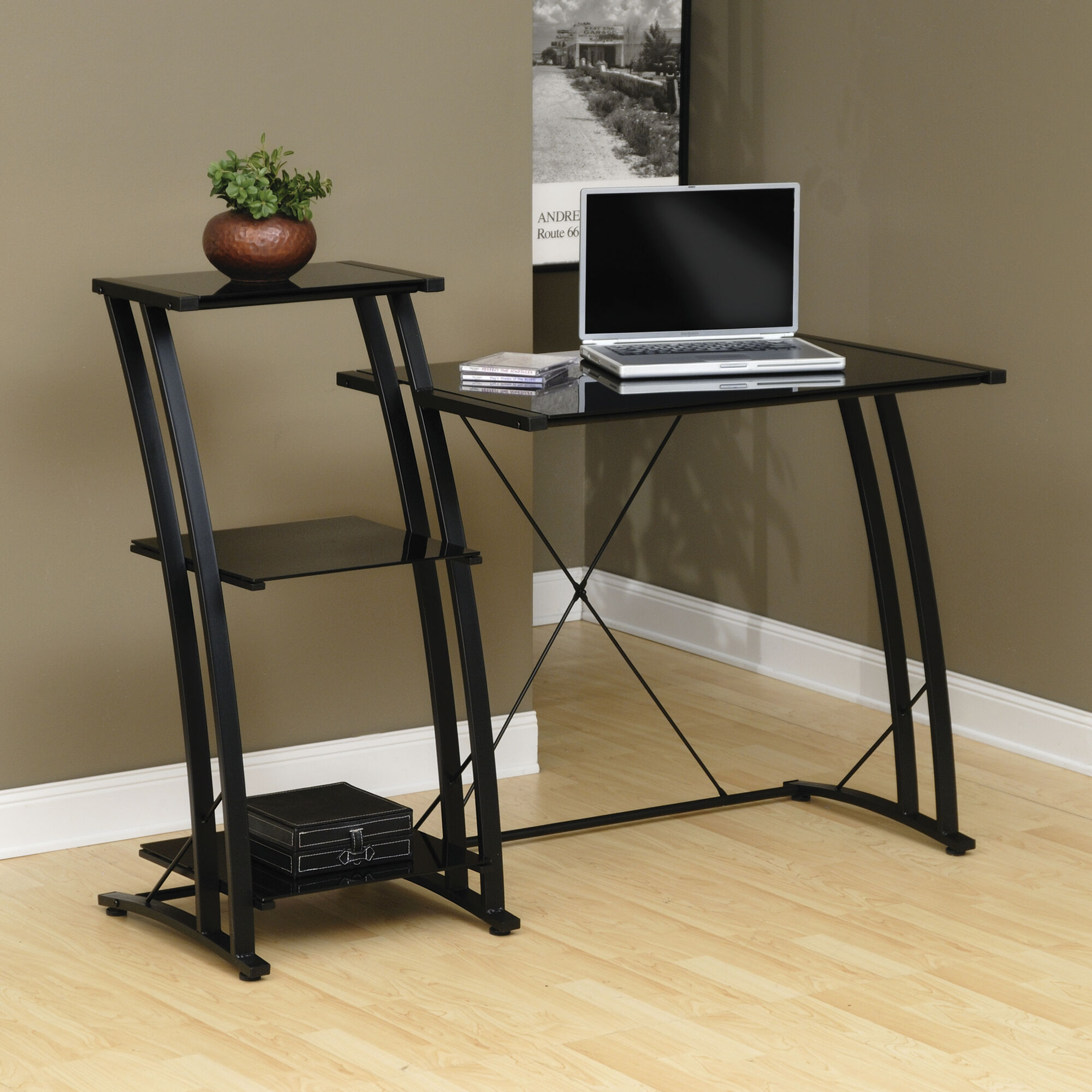Sauder Deco Tiered Desk - Black