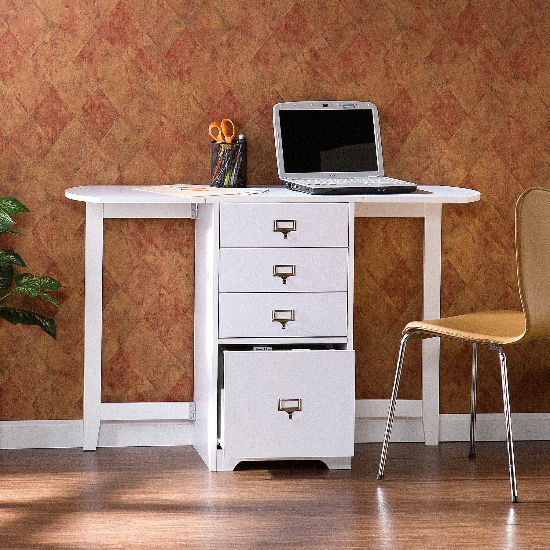 SEI White Fold-Out Organizer and Craft Desk