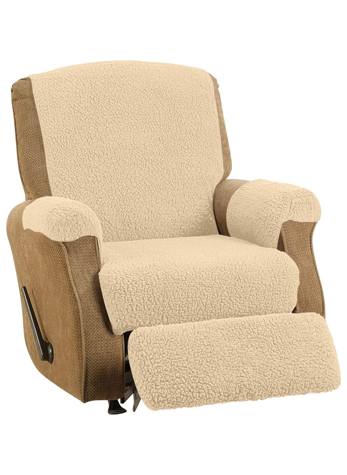 Fleece Recliner Cover, Color Natural