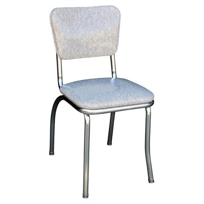 Grey Cracked Ice Retro Diner Chair - Made in the USA