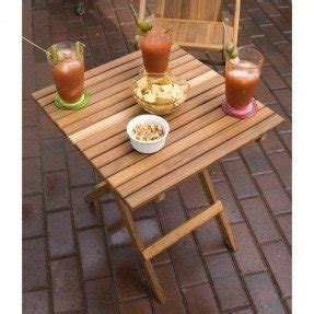 21"x20" Folding Teak Table