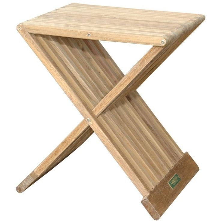 Marilla Unfinished 16 in. Solid Teak Side Folding Table