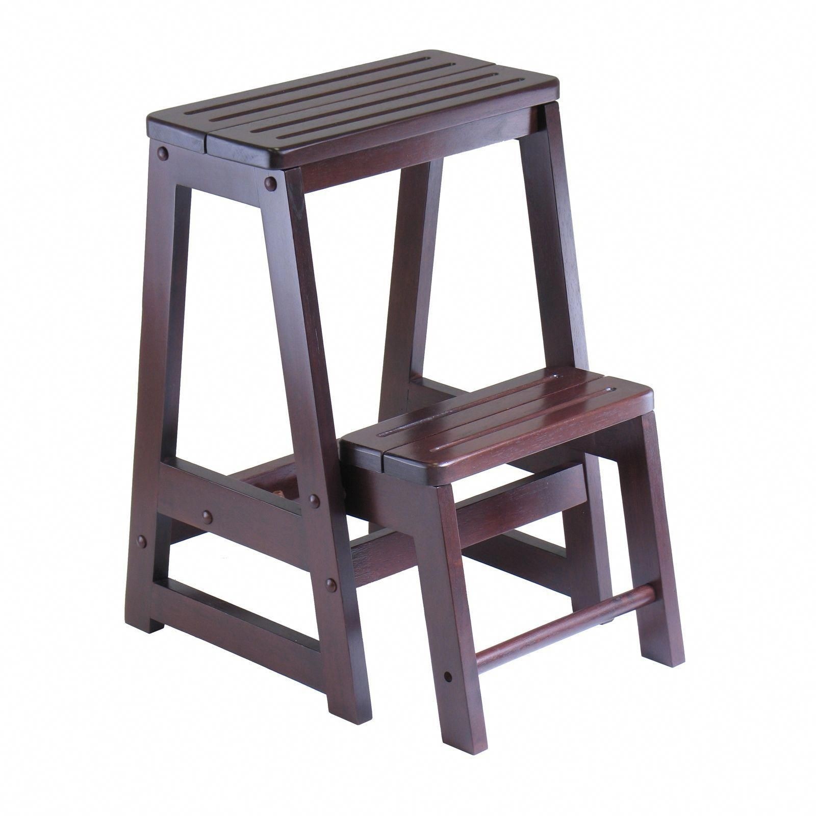 Winsome Wood Step Stool, Antique Walnut