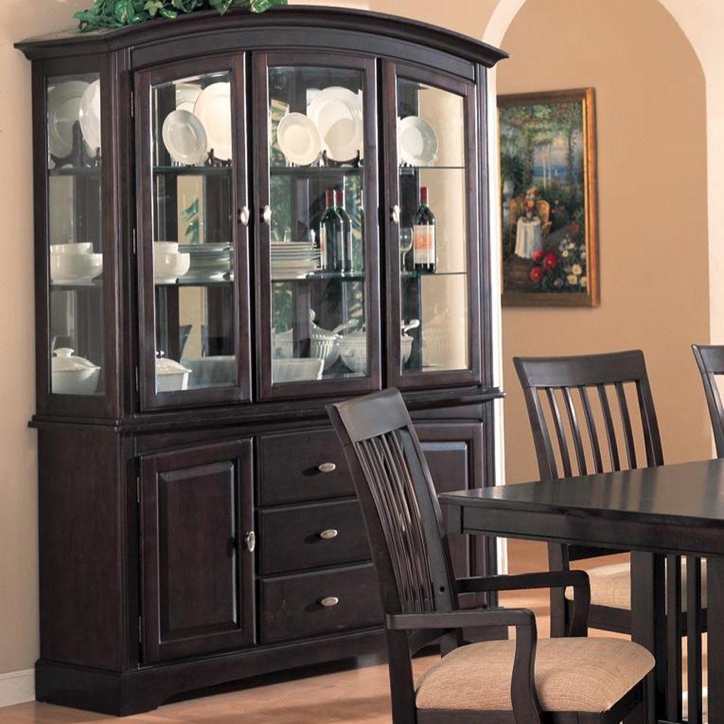 Coaster Cappuccino Finish Birch Veneer Buffet Hutch
