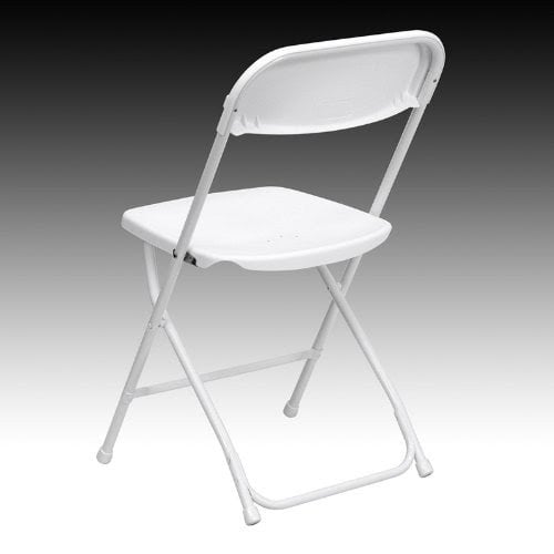 Flash Furniture LE-L-3-WHITE-GG Hercules Series 800-Pound Premium White Plastic Folding Chair