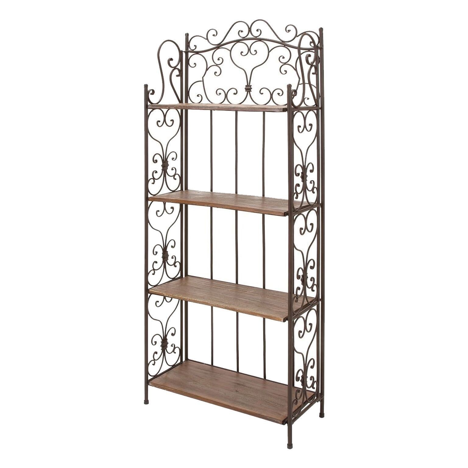 UMA Enterprises 69872 Metal Wood Baker Rack, 27 by 68-Inch