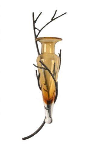Amphora Vase Twig Sconce - Amber to Clear Color