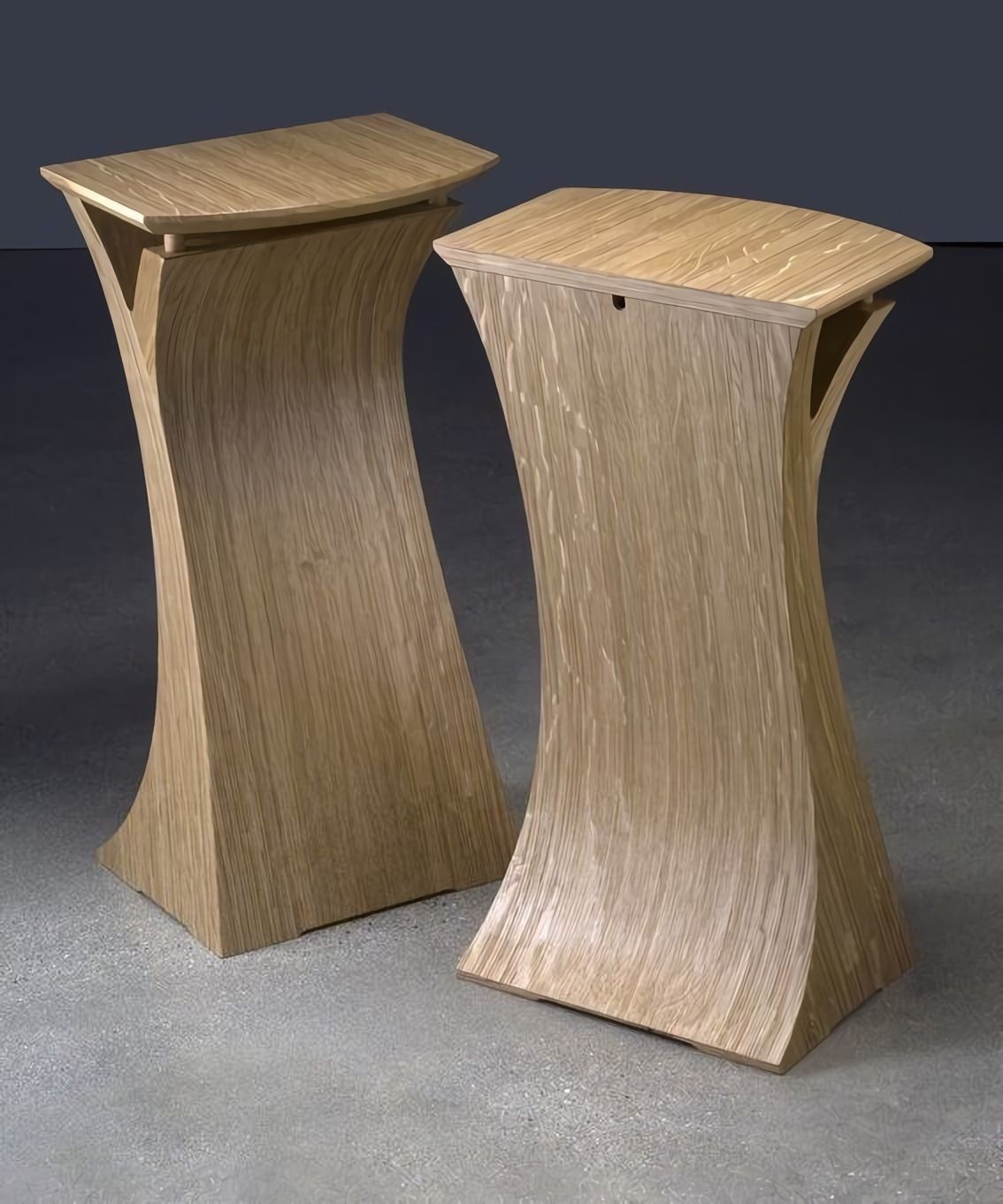 Hardwood speaker stands
