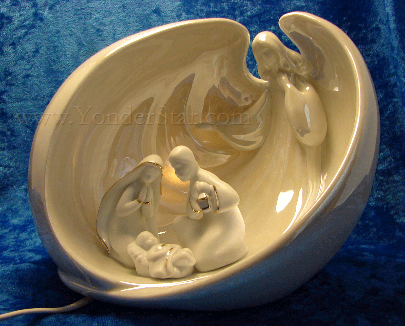 Lladro nativity set with stable