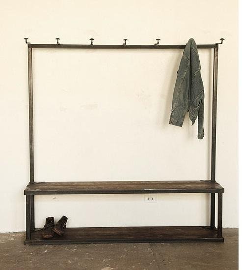 Storage bench with shoe rack