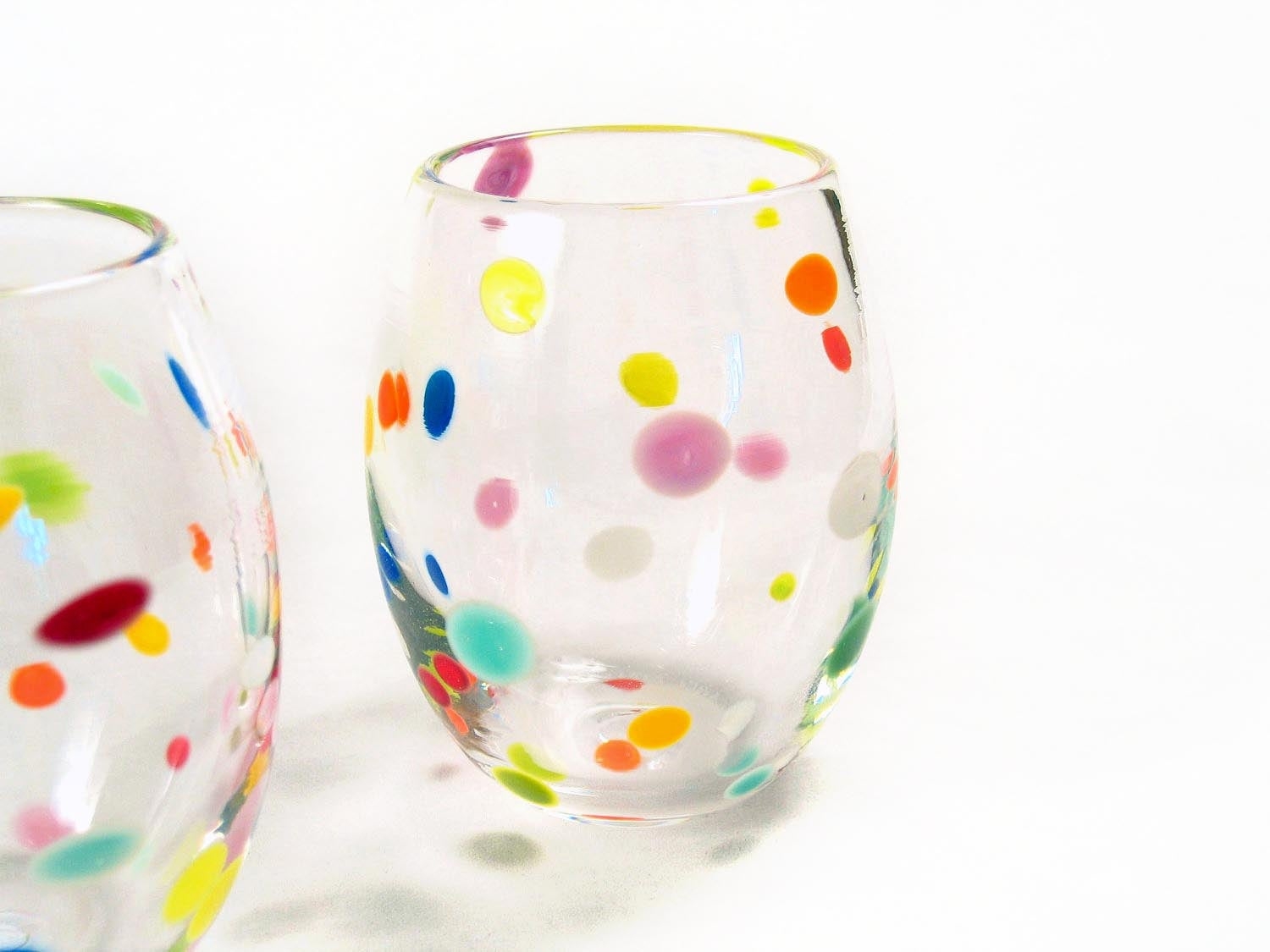Stemless wine glass tumblers set of 4