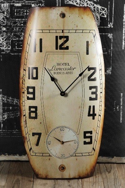 Black wrought iron clock
