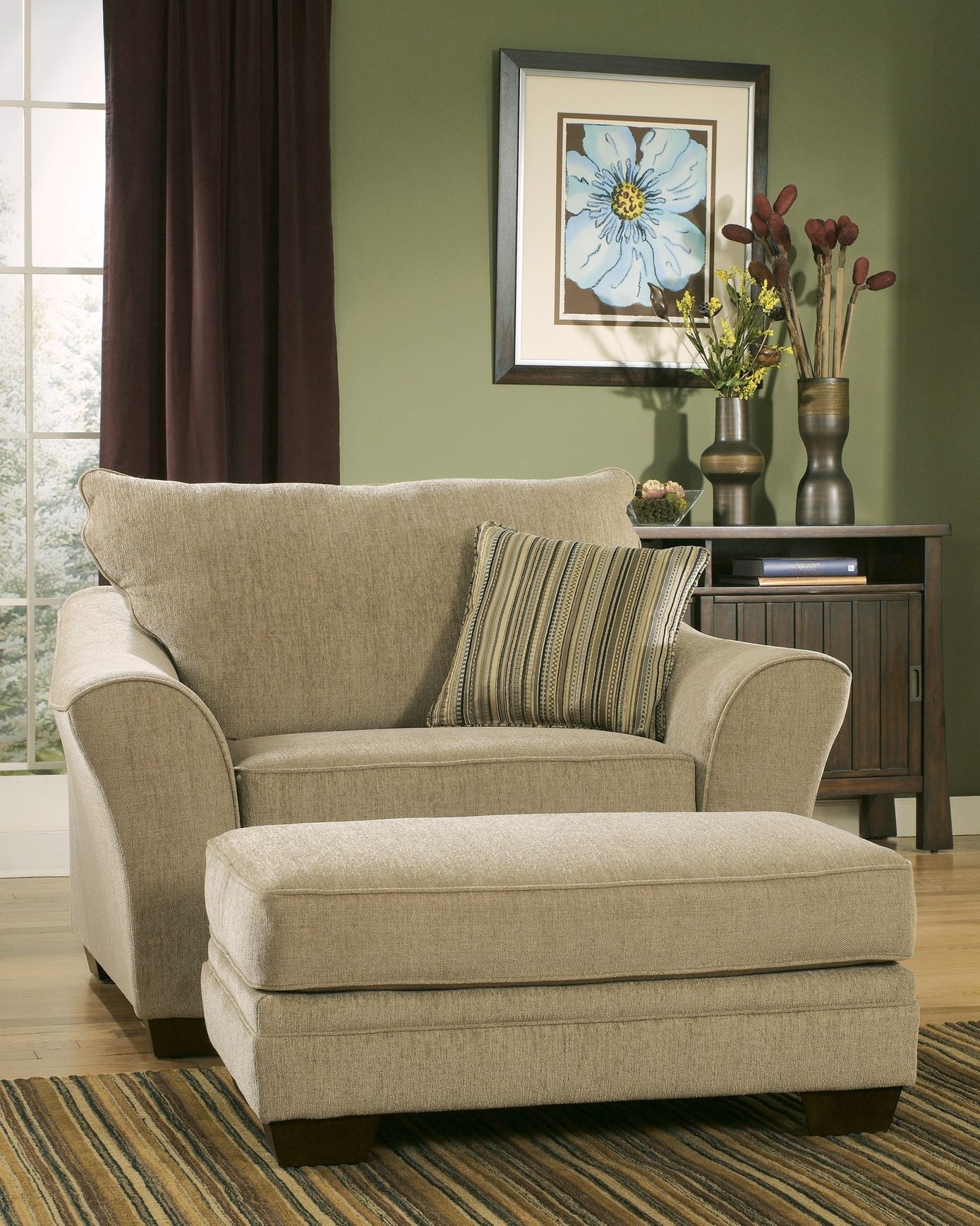 Gray oversized chair