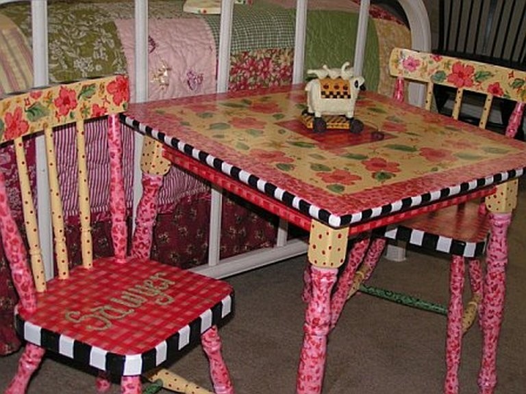 Hand painted chair