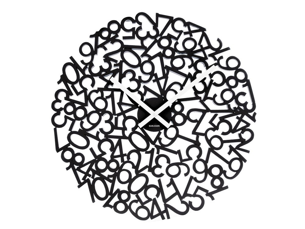 Karlsson mixed numbers clock silver funky wall clocks stylehive