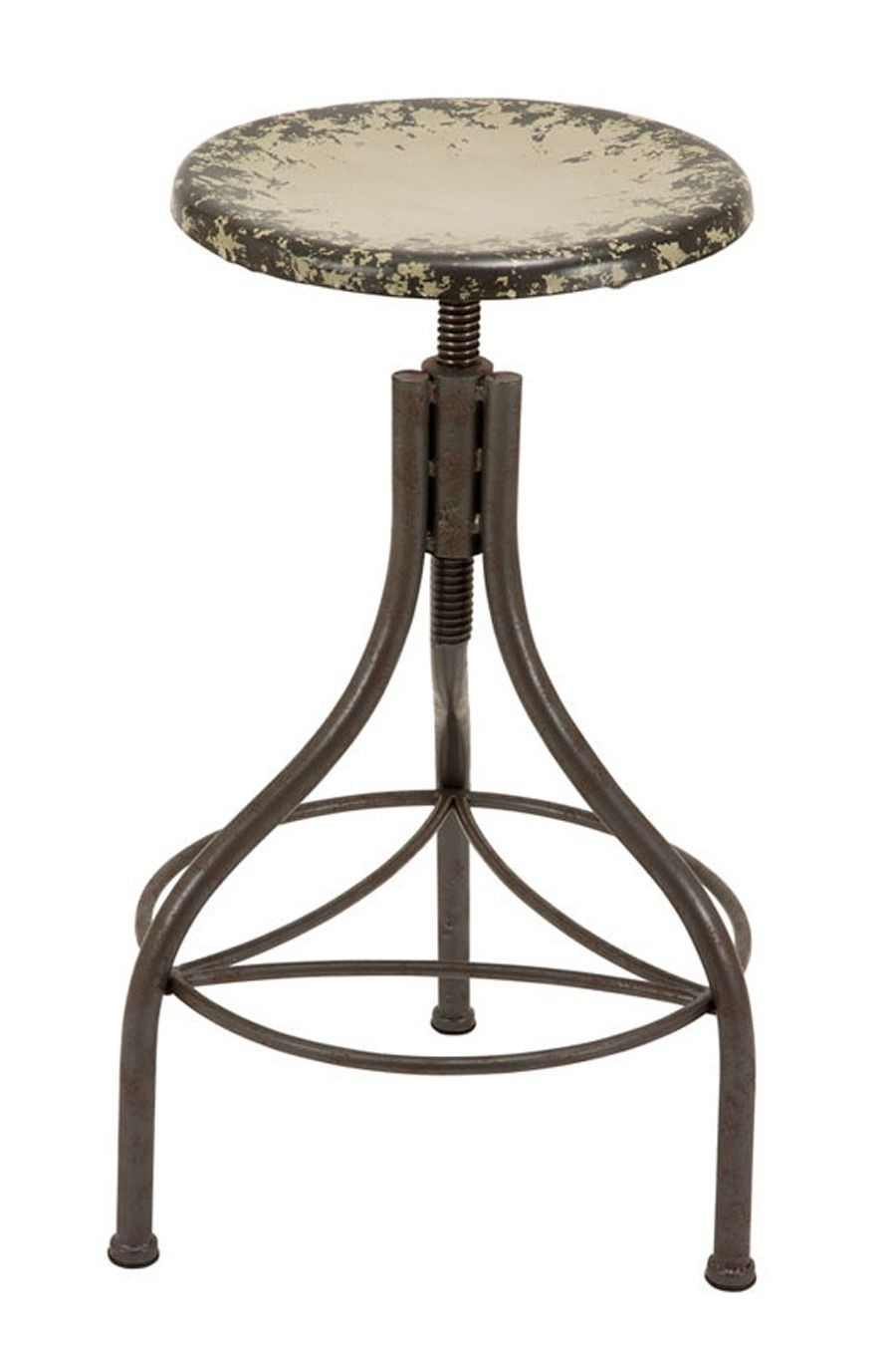 Metal Bar Stool Can Be Adjusted As Required by Benzara