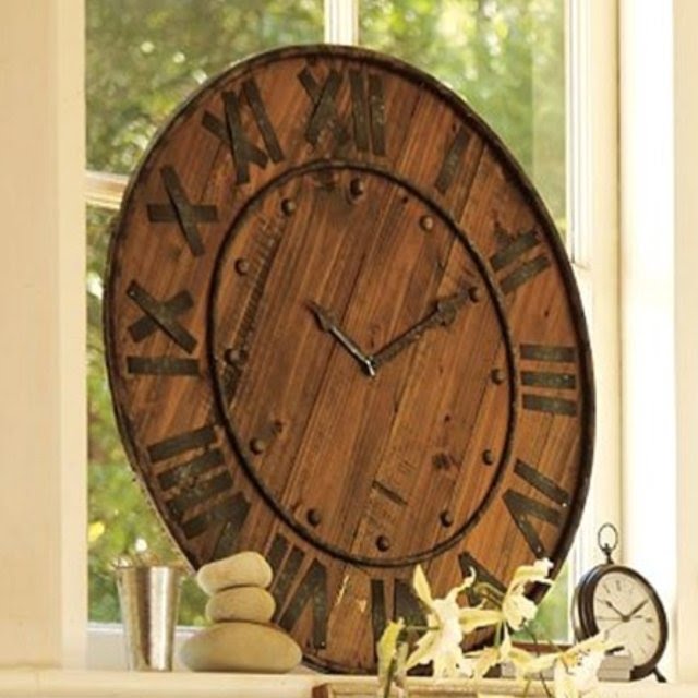 Open face wall clock
