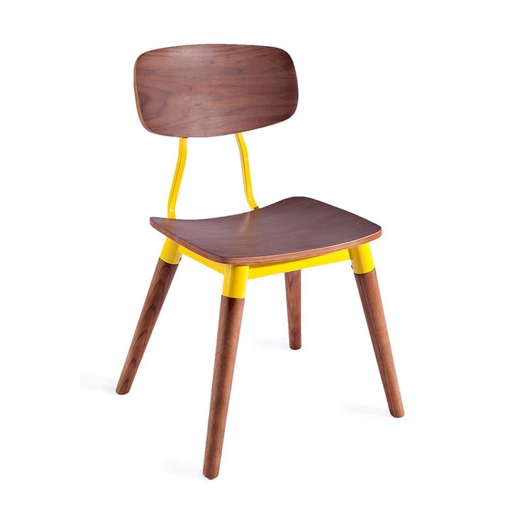 Retro school chair yellow