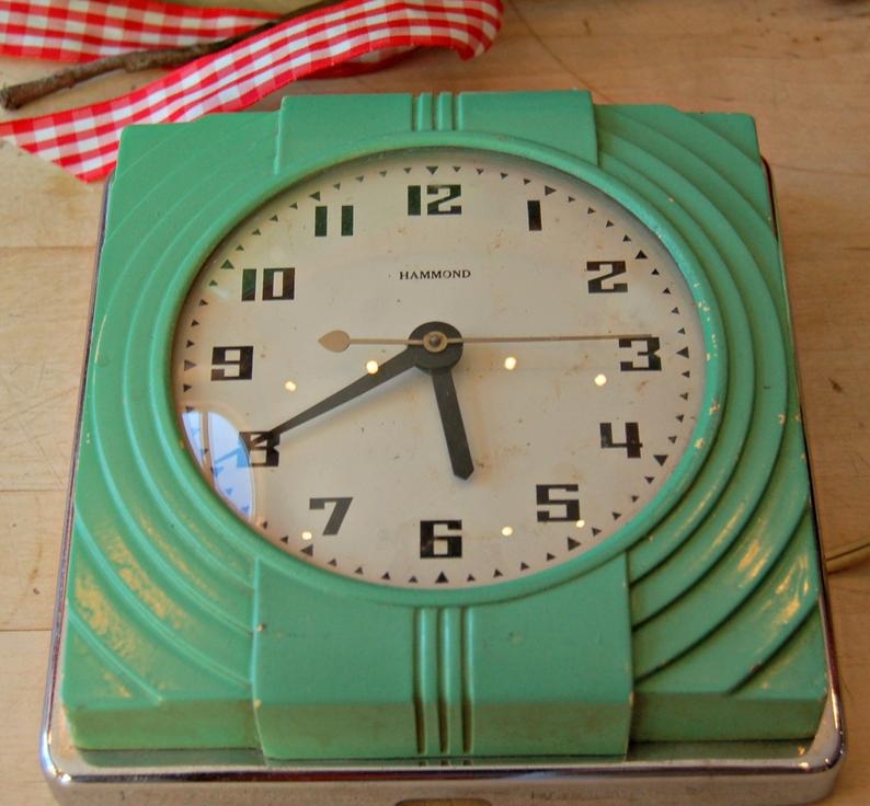 Vintage art deco jade green color