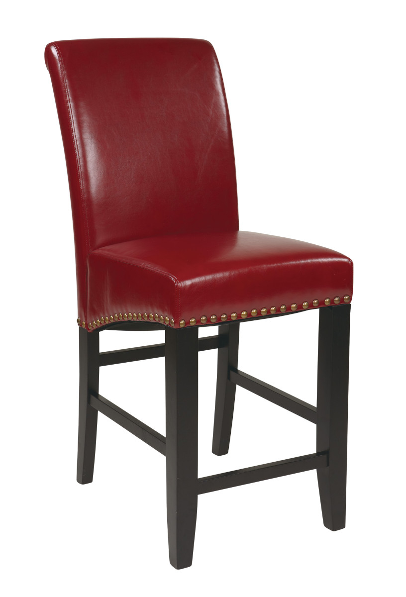 OSP Designs Office Star Designs Metro Parsons Barstool, Crimson Red