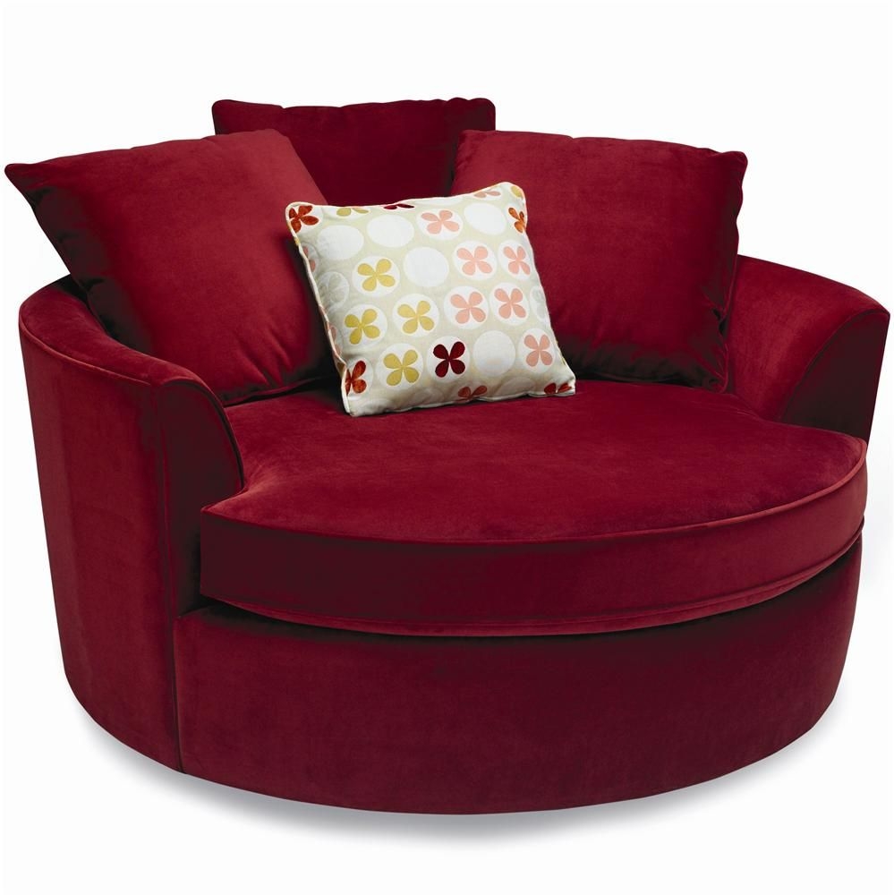 Red swivel desk chair