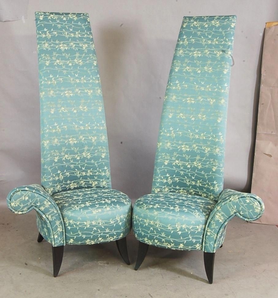 Red velvet high back chair 1