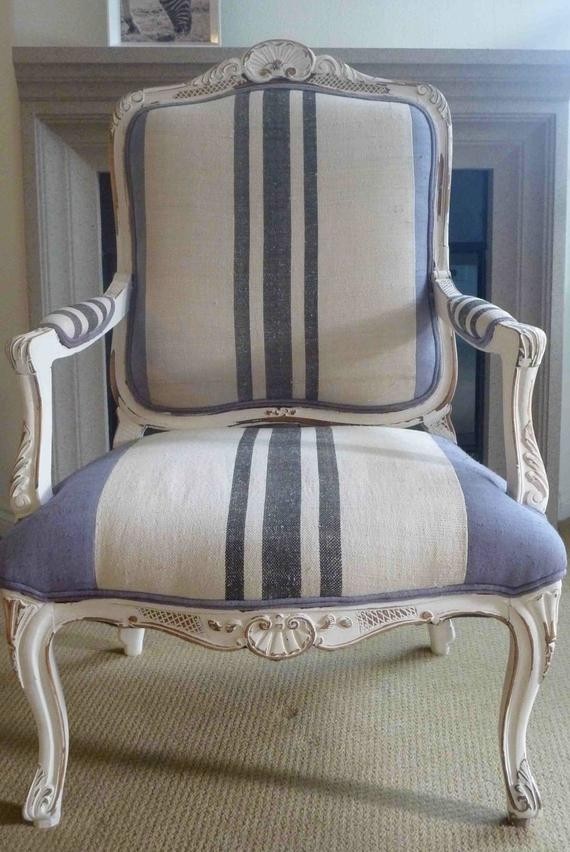 Stripe french chair with flair