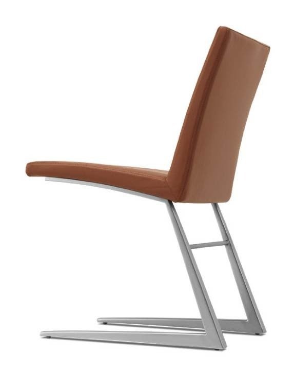 White leather dining chairs modern
