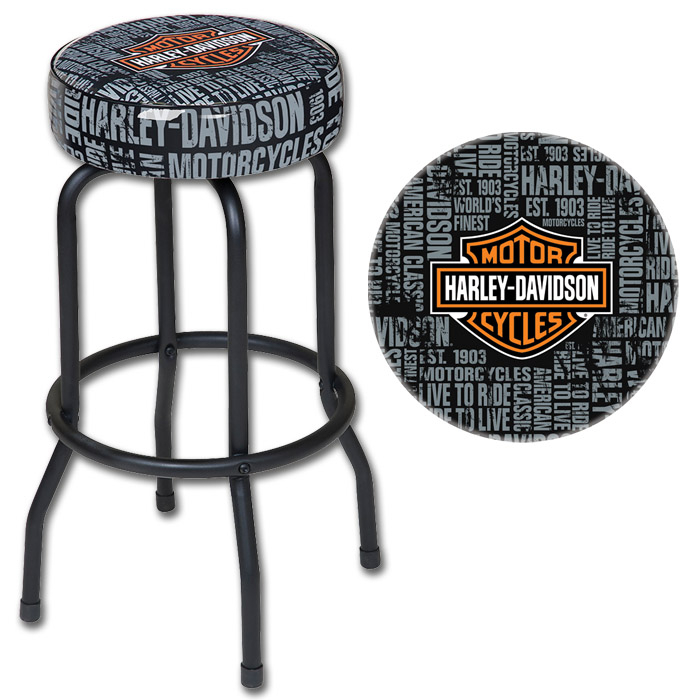 Harley-Davidson Bar & Shield Logo Bar Stool. HDL-12127