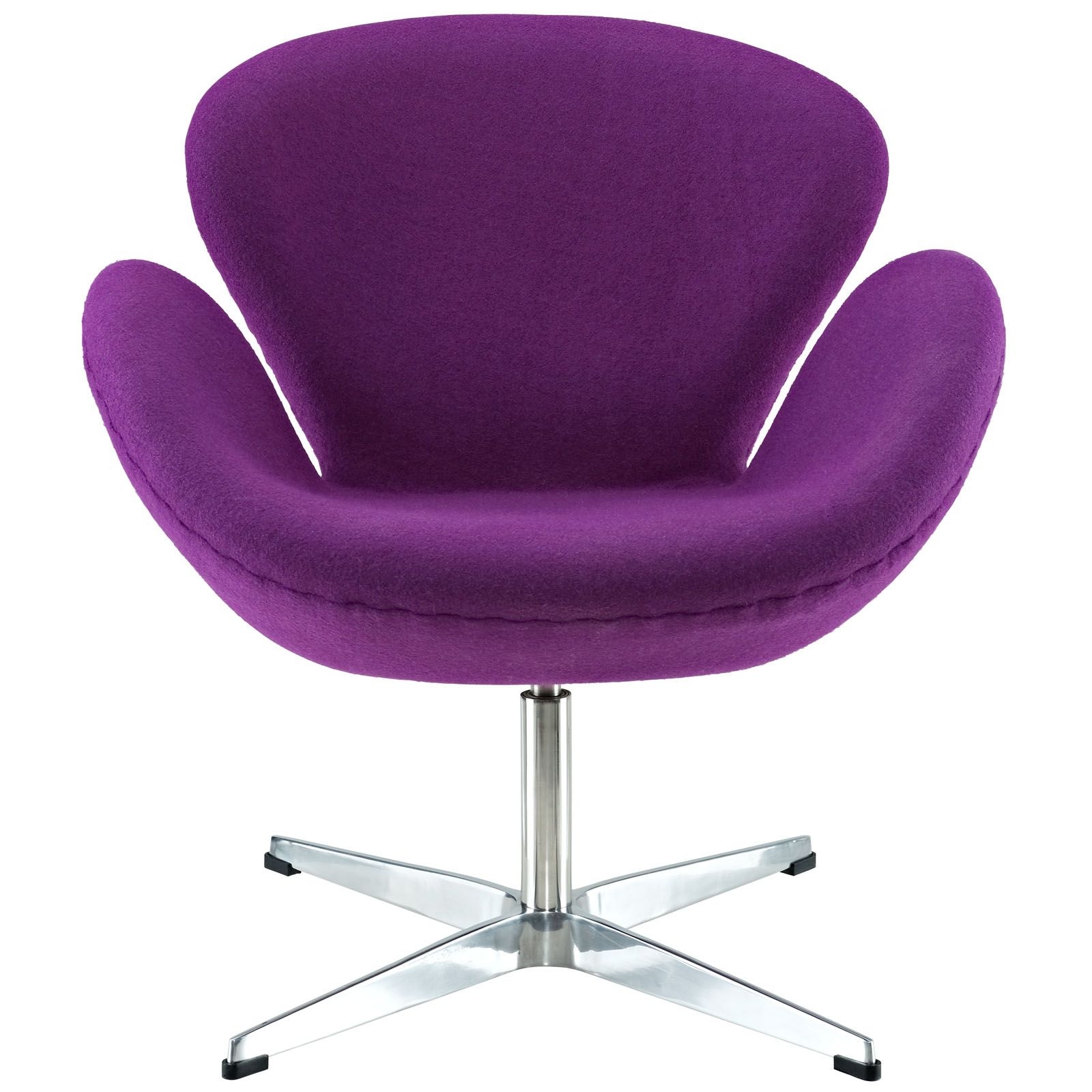 Wing Chair in Purple Woolen Mix