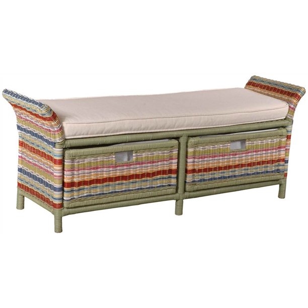 Funstripes Double Bench with Storage Drawers