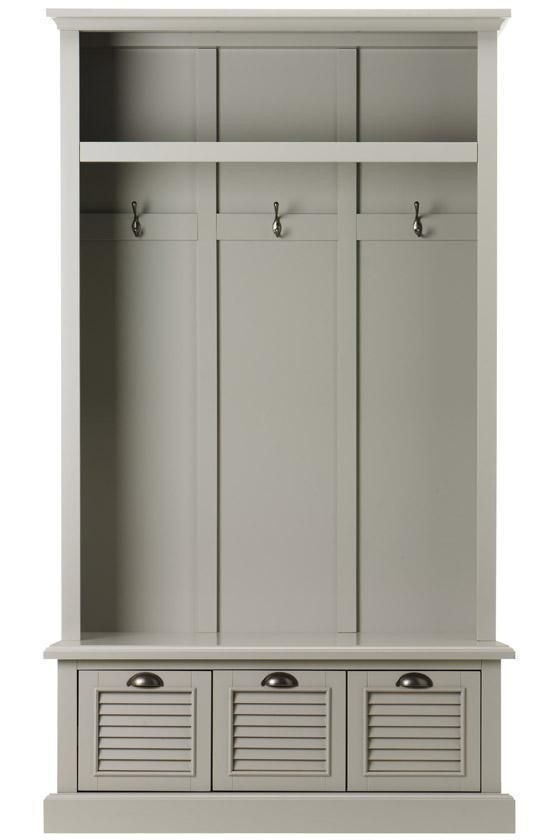 Shutter Locker Storage, 74H x 42W x 17D, GREY