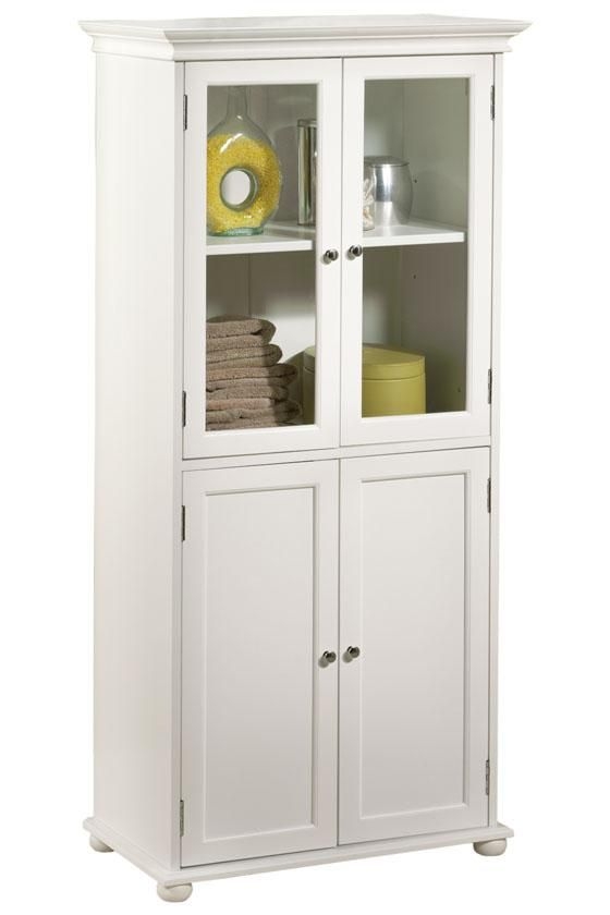 Hampton Bay Tall Cabinet, STANDARD 25"W, WHITE