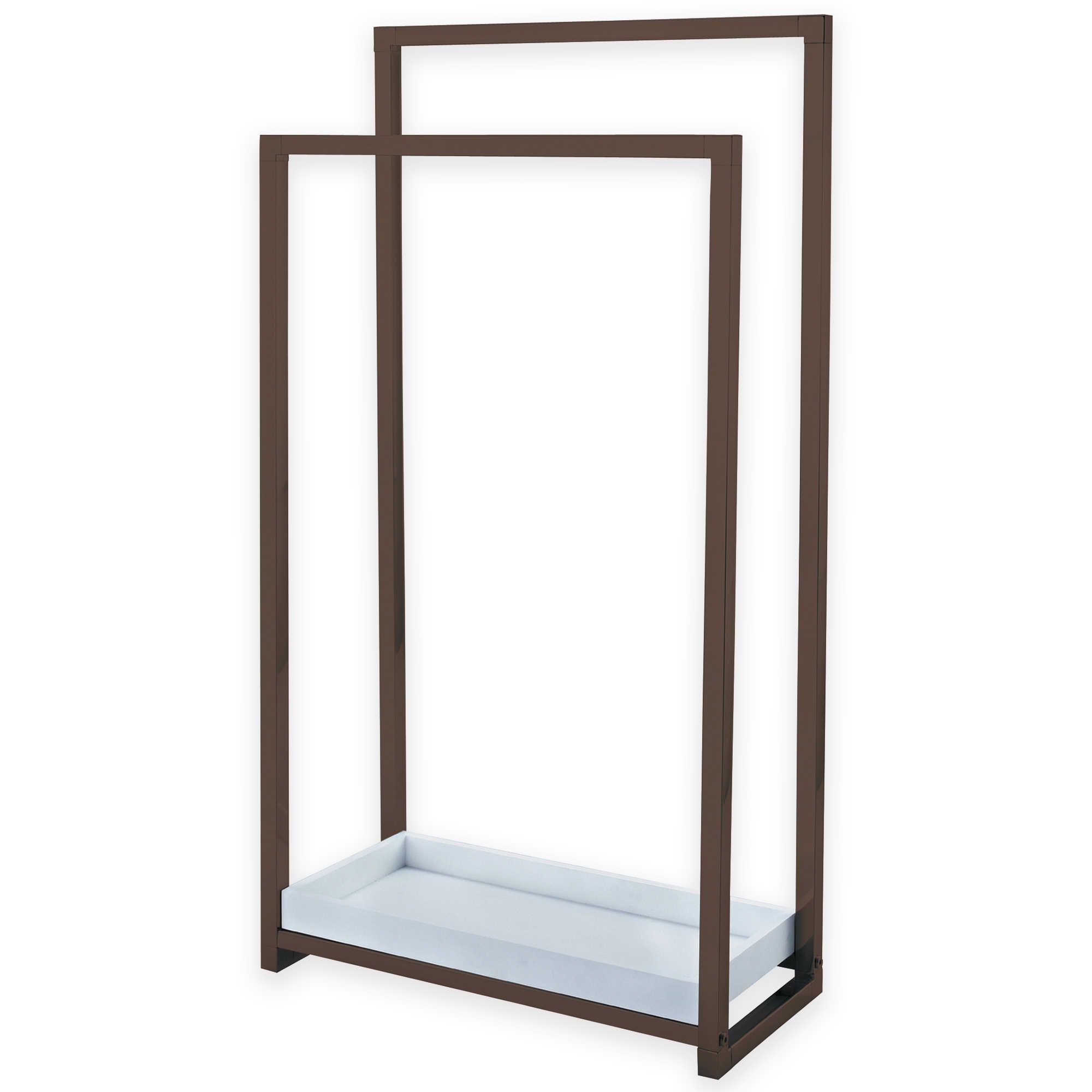 Kingston Brass SCC8265 Pedestal 2-Tier Steel Construction Towel Rack with Wooden Case, Oil Rubbed Bronze