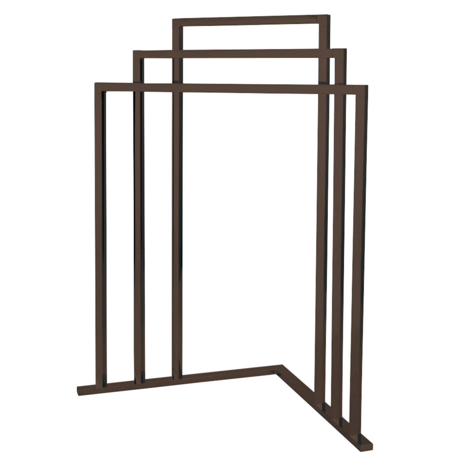 Kingston Brass SCC8278 L Shape 3-Tier Steel Construction Corner Towel Rack, Satin Nickel