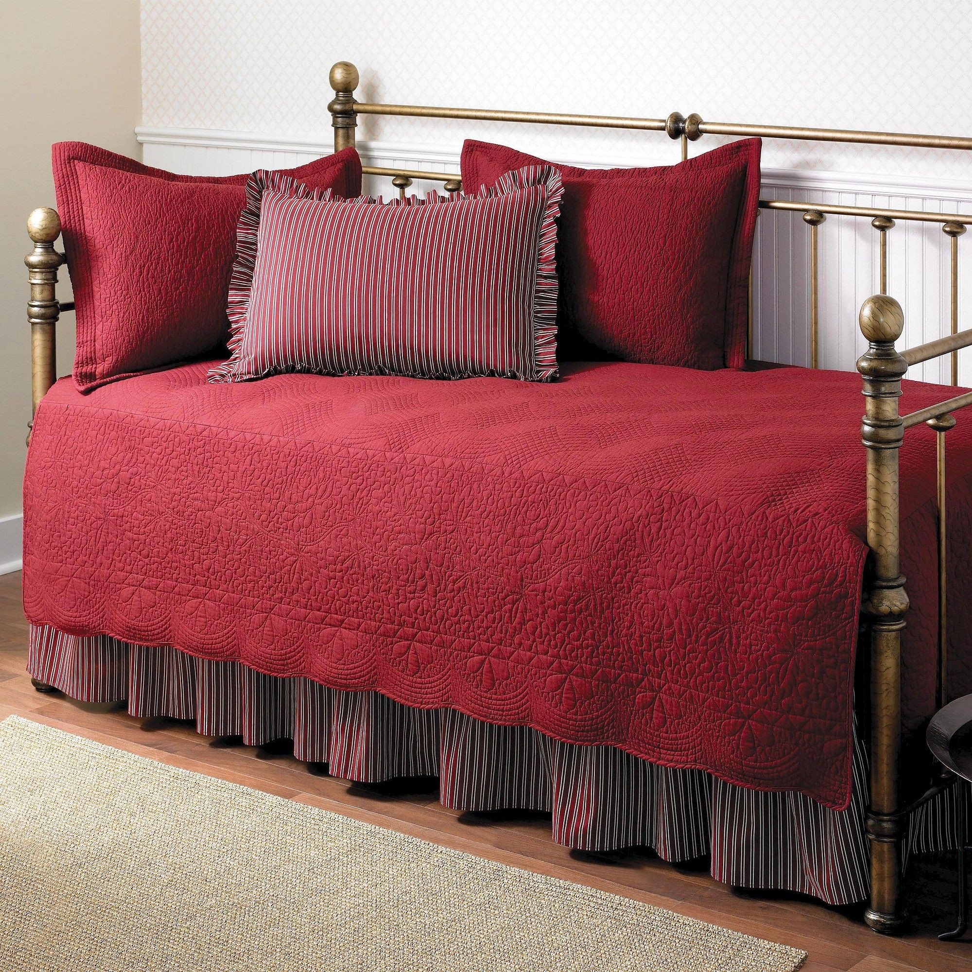 Stone Cottage Trellis 5-Piece Daybed Set, Chocolate
