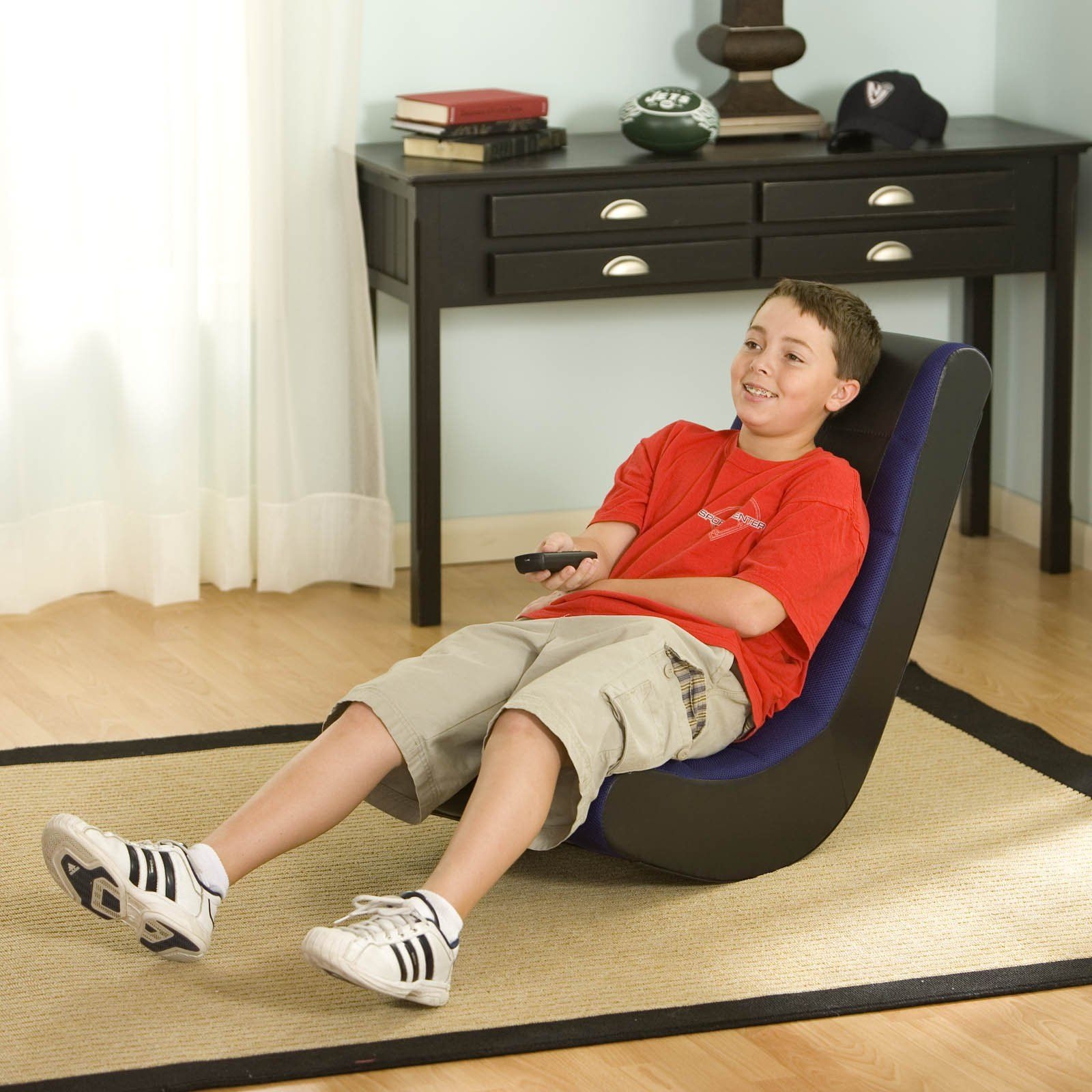 Ace Bayou ABC Life Style Furniture Video Rocker, Adult, Black/Black Stripe