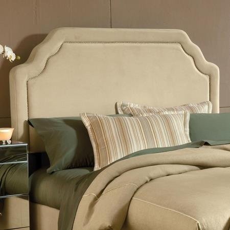 King Size Headboard with Button Tufted Design in Buckwheat Finish