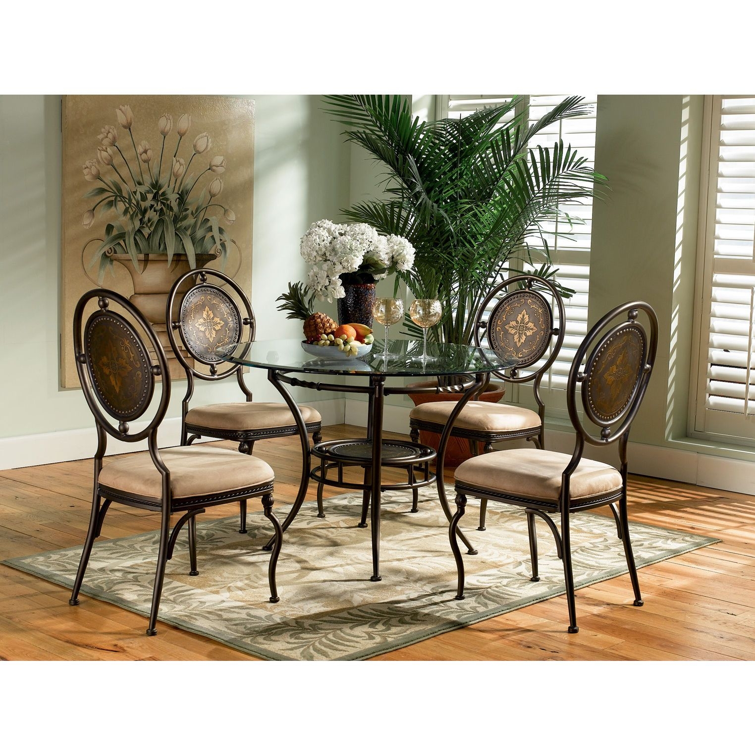 Powell Basil Antique Brown Dining Table Pedestal Base