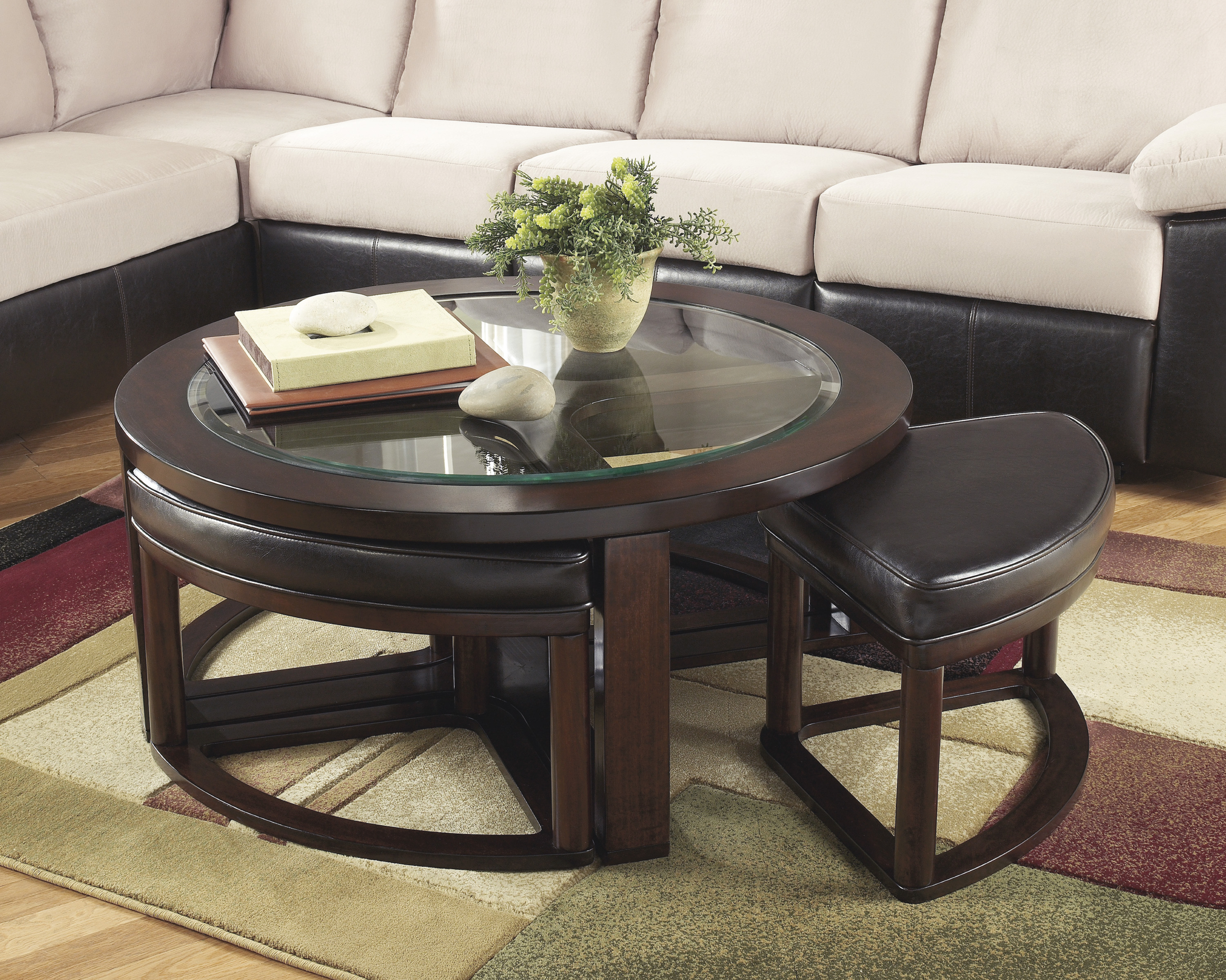 Contemporary Dark Bown Marion Cocktail Table