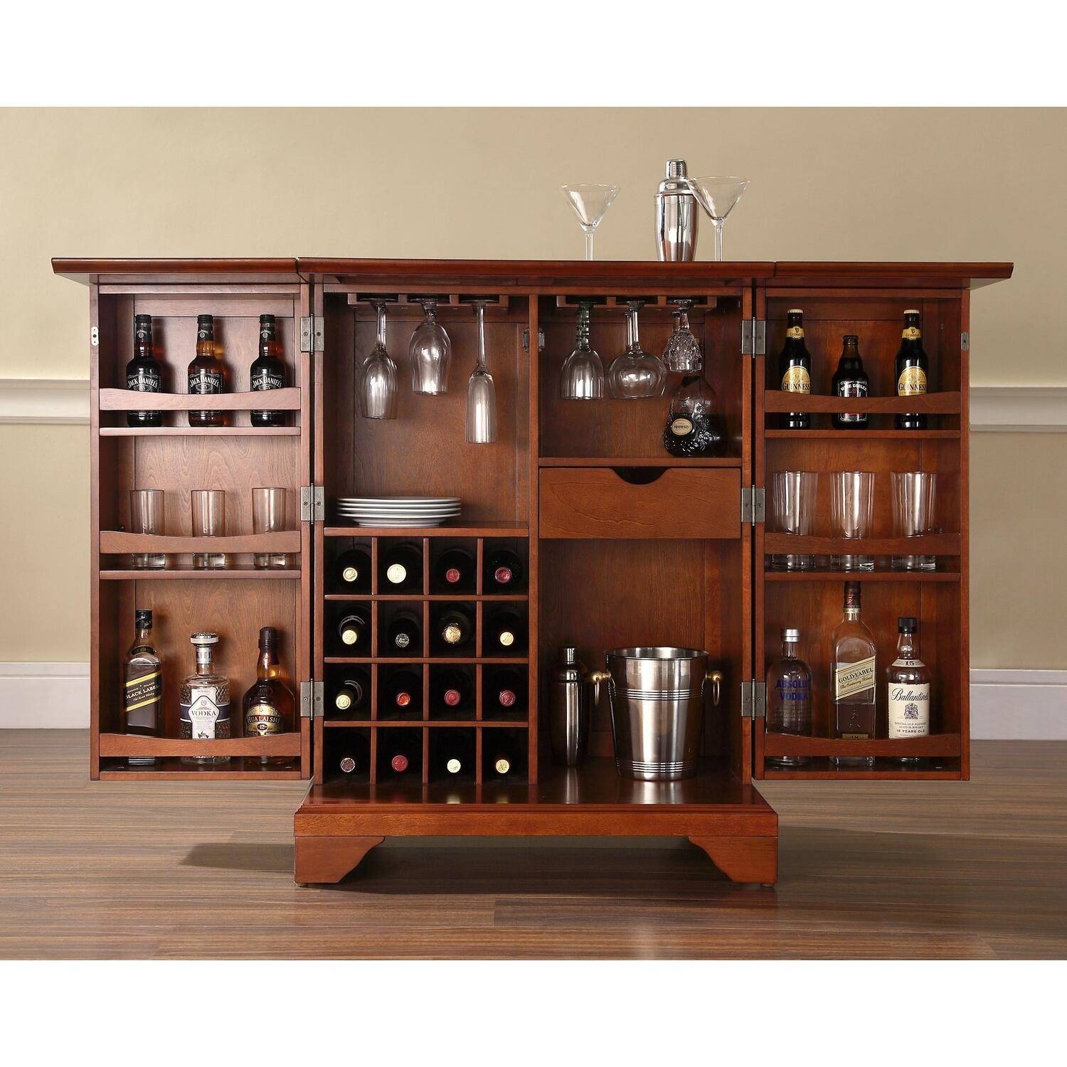 Crosley Furniture LaFayette Expandable Bar Cabinet