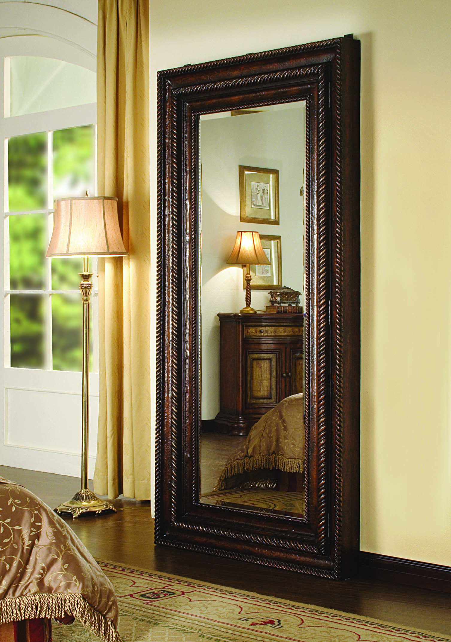 Hooker Furniture Seven Seas Floor Mirror w/ Hidden Jewelry Storage