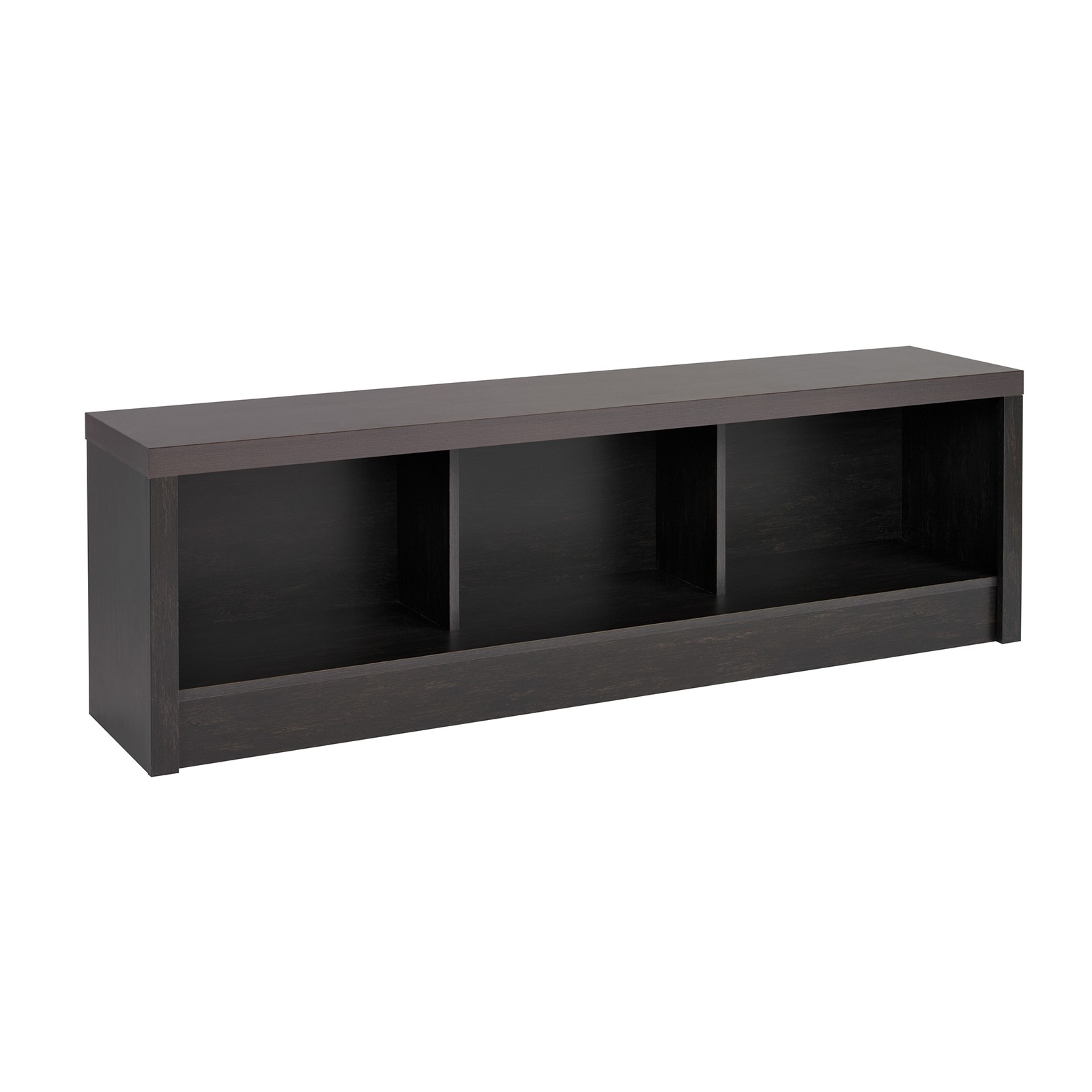 Prepac District Storage Bench in Black Laminate