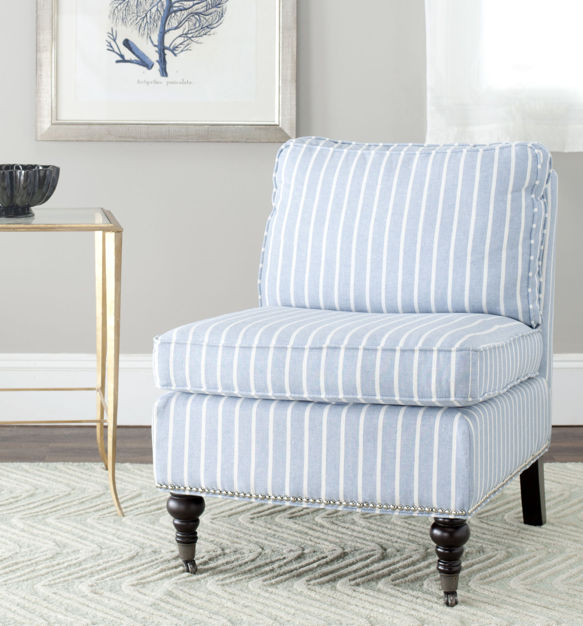 Safavieh Mercer Collection Randy Slipper Chair, Blue