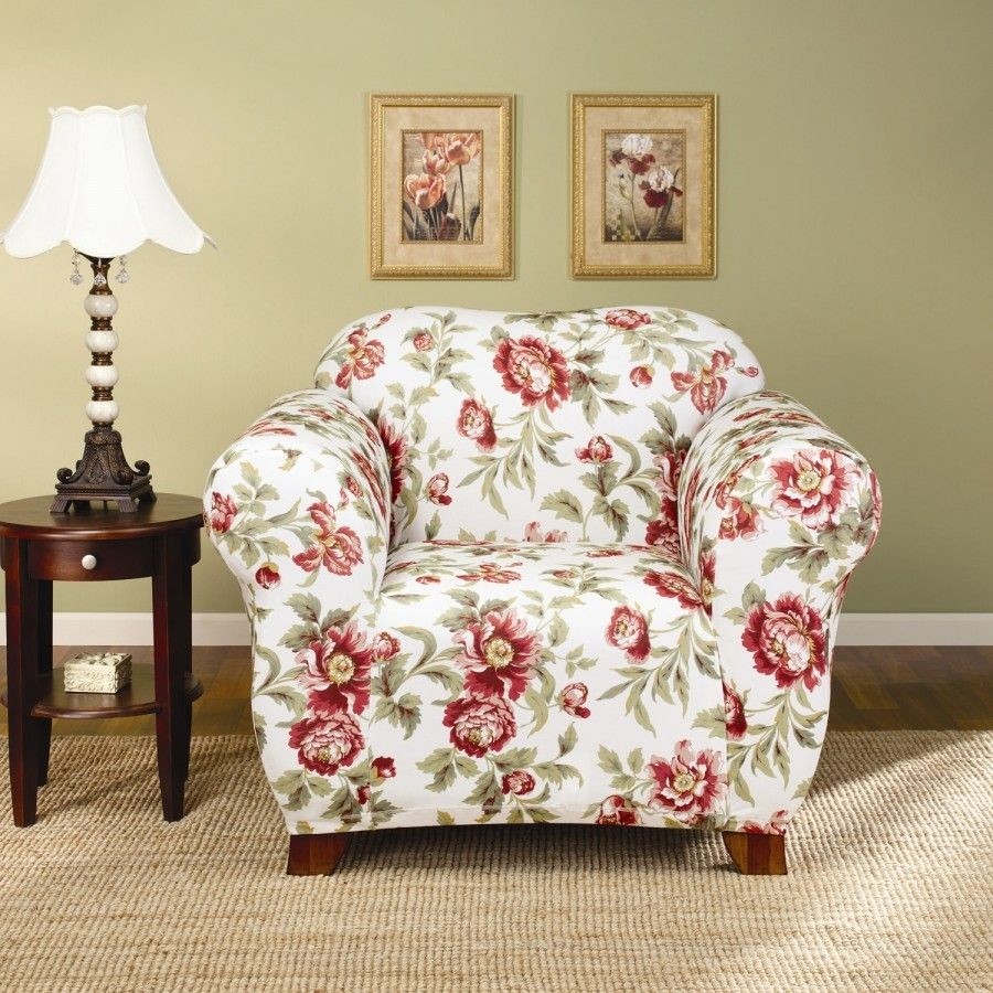 Sure Fit Stretch Olivia 1-Piece Chair Slipcover, White