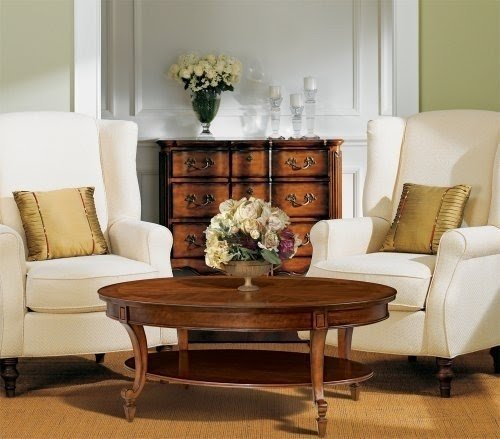 Demilune Collection Oval Cocktail Table